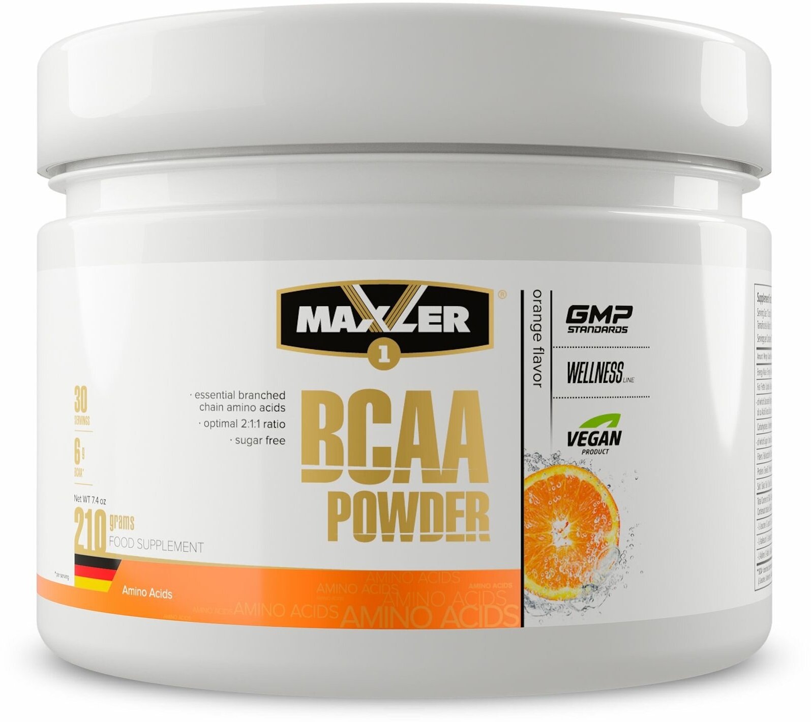 MAXLER EU BCAA Powder Sugar Free ( ) 210  (Orange Flavor)