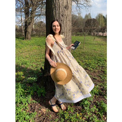 Сарафан размер S, бежевый