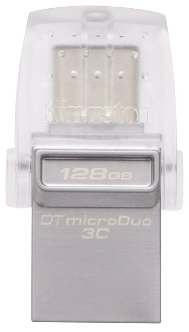 Флеш Диск Kingston 128Gb DataTraveler microDuo (dtduo3c/128gb), USB3.0 черный Dtduo3c/128gb black