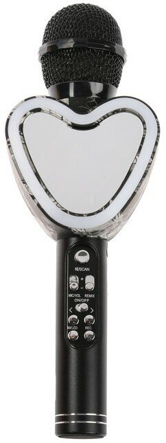 Микрофон для караоке Q5 3 Вт 1800 мАч Bluetooth FM microSD чёрный