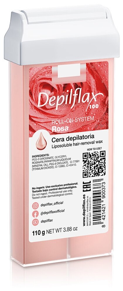 Depiflax100 / Воск в картридже, цвет розовый (ROSA) 110г