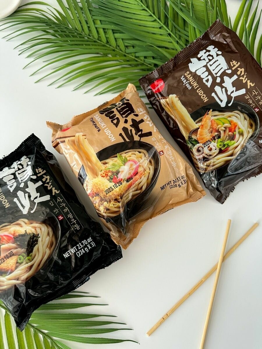 Корейская лапша удон Sanuki Udon Tempura Темпура - фотография № 9