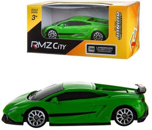 Машинка металлическая Uni-Fortune RMZ City 1:64 Lamborghini Gallardo LP570-4 без механизмов, (зеленый), 7,18х3,10х1,95 см