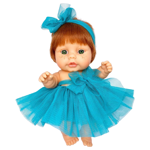 Пупс Berjuan рыжеволосая девочка в голубом, 20 см, 190A