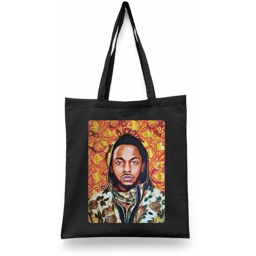 фото Сумка-шоппер унисекс каждому своё "кендрик ламар/kendrick lamar" черная