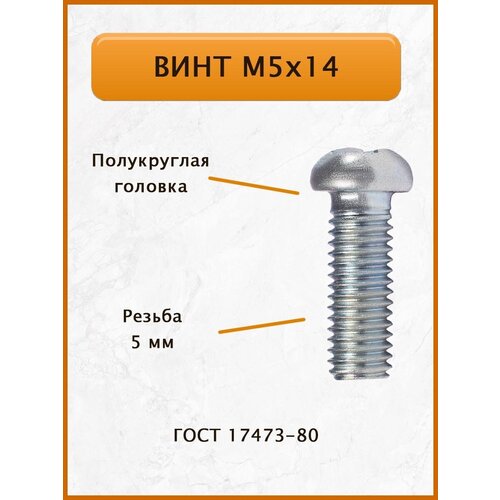 Винт М5х14 (ГОСТ 17473-80)