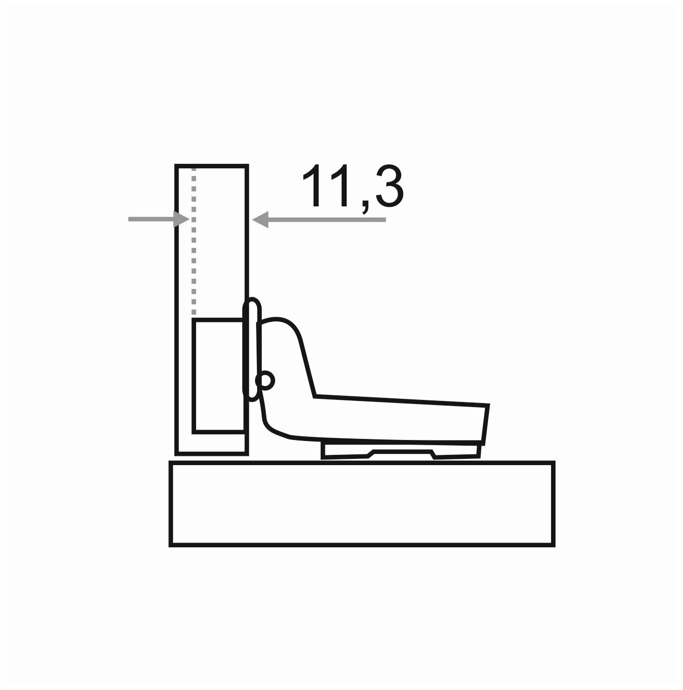 Петля мебельная вкладная Slide-On с площадкой 60 гр, 4 шт - фотография № 8