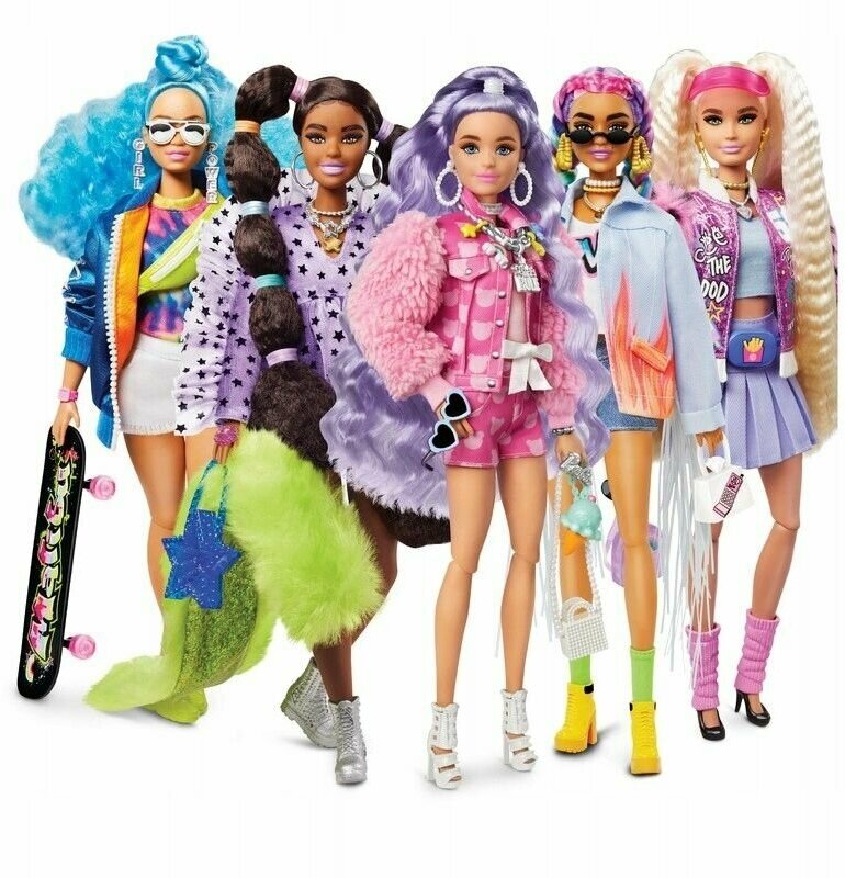 Кукла Barbie Экстра с голубыми волосами - фото №7
