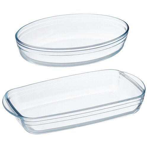 фото Форма для запекания стеклянная pyrex 900s030, 2 шт. прозрачный