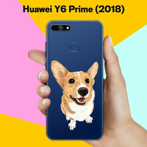 Силиконовый чехол Хороший корги на Huawei Y6 Prime (2018)