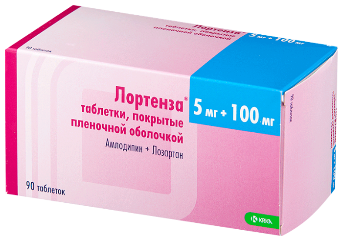 Лортенза таб. п/о плен. 5 мг+100 мг таб. №90