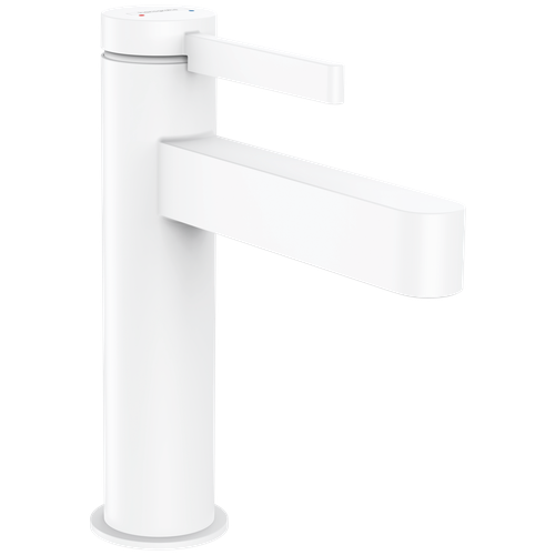 Hansgrohe 76020700 Finoris 110 Смеситель для раковины, сливной гарнитур, матовый белый смеситель для раковины hansgrohe metropol 32507700 белый матовый