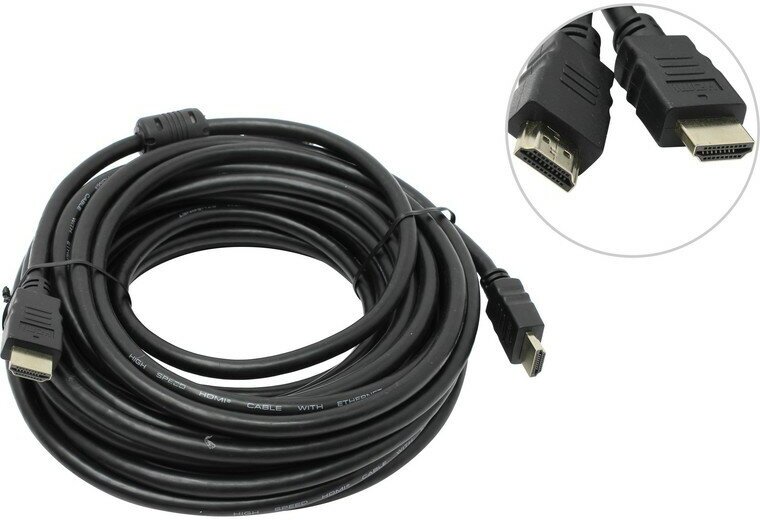 Кабель HDMI - HDMI, 10 м, Telecom (TCG200F-10M), OEM