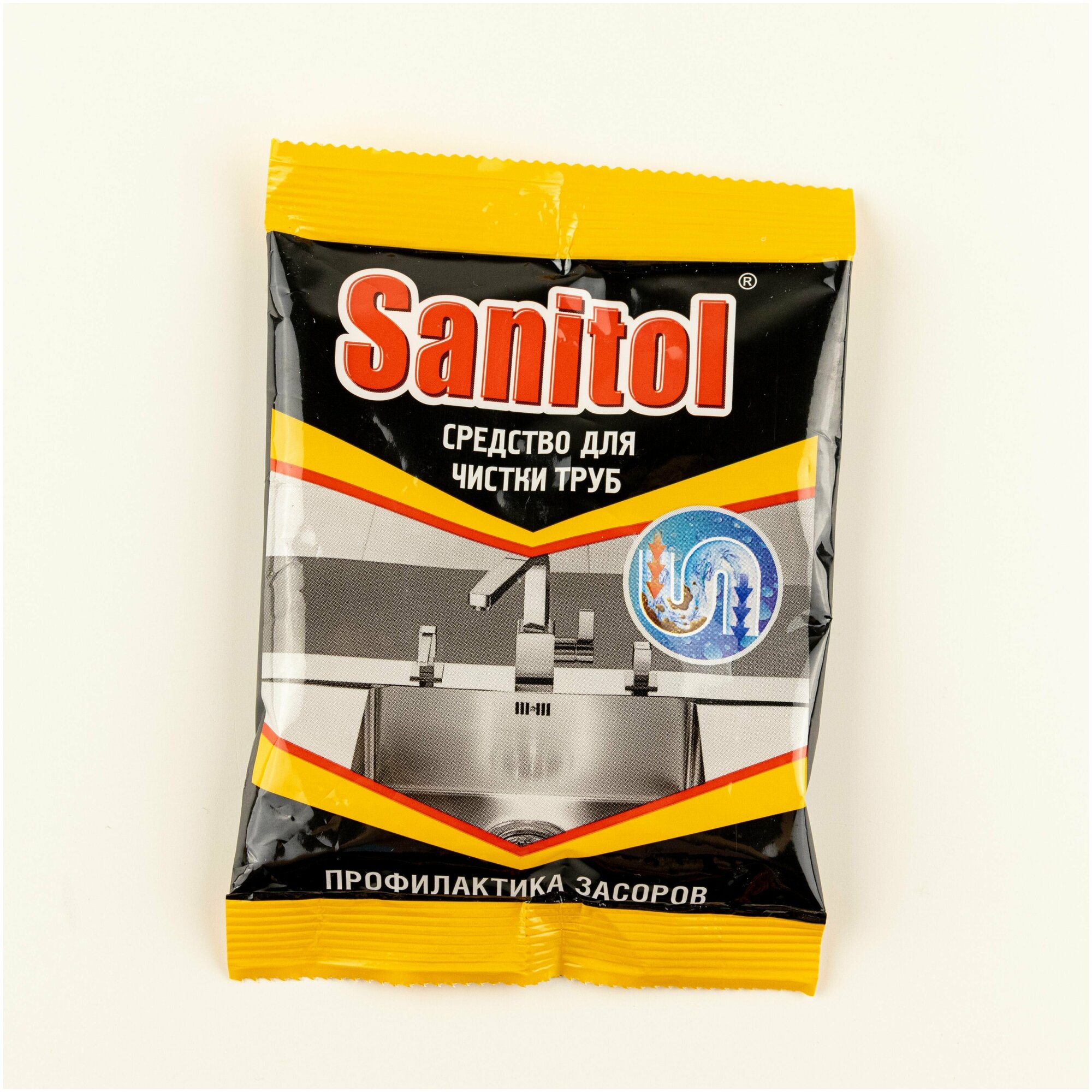 Sanitol (Крот) средство для чистки труб Антизасор в гранулах, 0.09 кг - фотография № 14