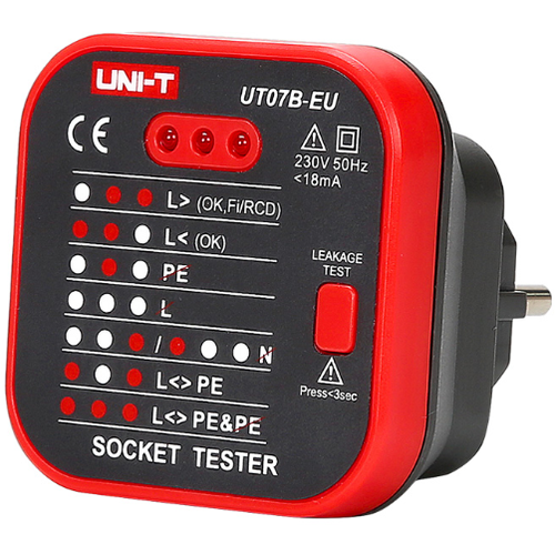 Тестер ошибок в проводке UNI-T UT07B-EU тестер аккумуляторов uni t ut3550