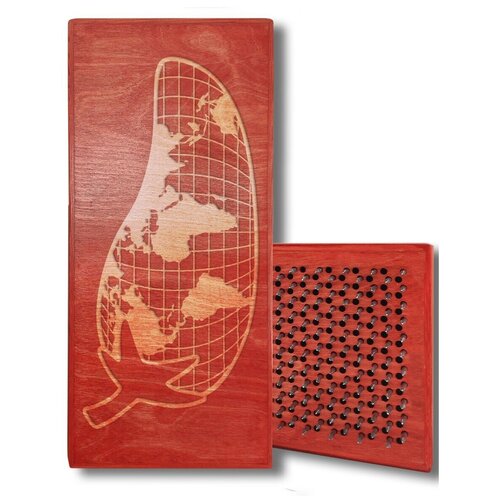 фото Доска садху с динамическими гвоздями, экология - 199 шаг 10мм красная goodwood