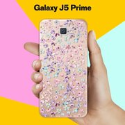 Силиконовый чехол на Samsung Galaxy J5 Prime Розовые цветы / для Самсунг Галакси Джей 5 Прайм