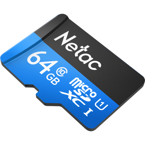 Карта памяти Netac MicroSD card P500 Standard 64GB, retail version w/SD карта памяти netac standard microsd p500 64gb sd адаптер nt02p500stn 064g r