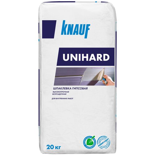 Шпатлевка Кнауф Унихард 20 кг высокопрочная безусадочная knauf unihard шпаклевка гипсовая высокопрочная кнауф унихард 20 кг