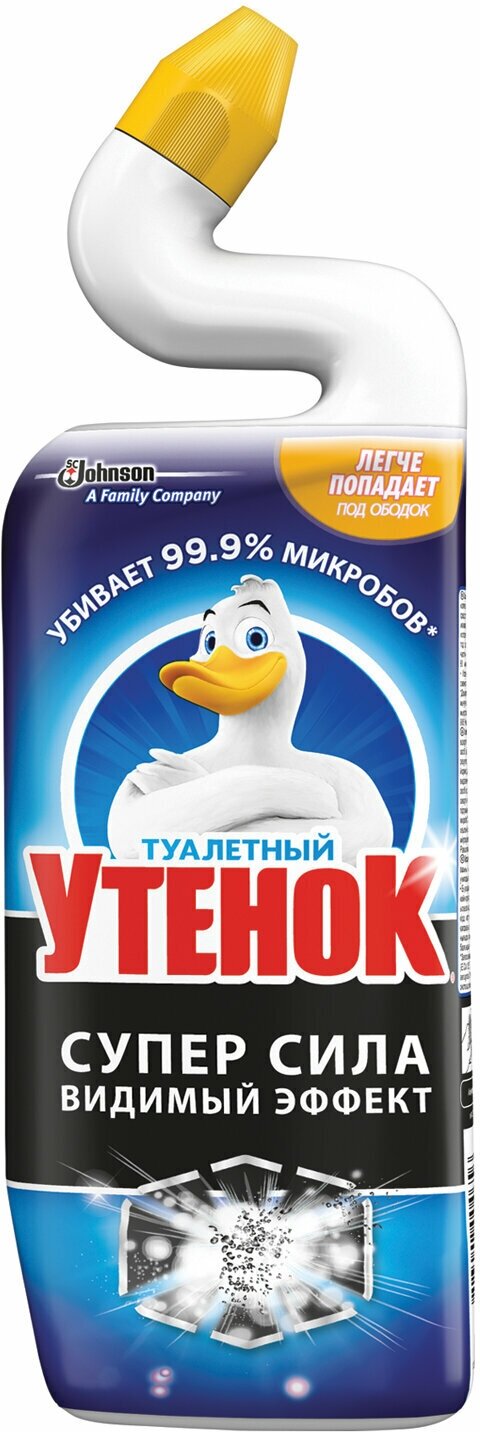 Средство для уборки туалета 500 мл туалетный утенок Супер Сила "Видимый Эффект", 696888 - 1 шт.