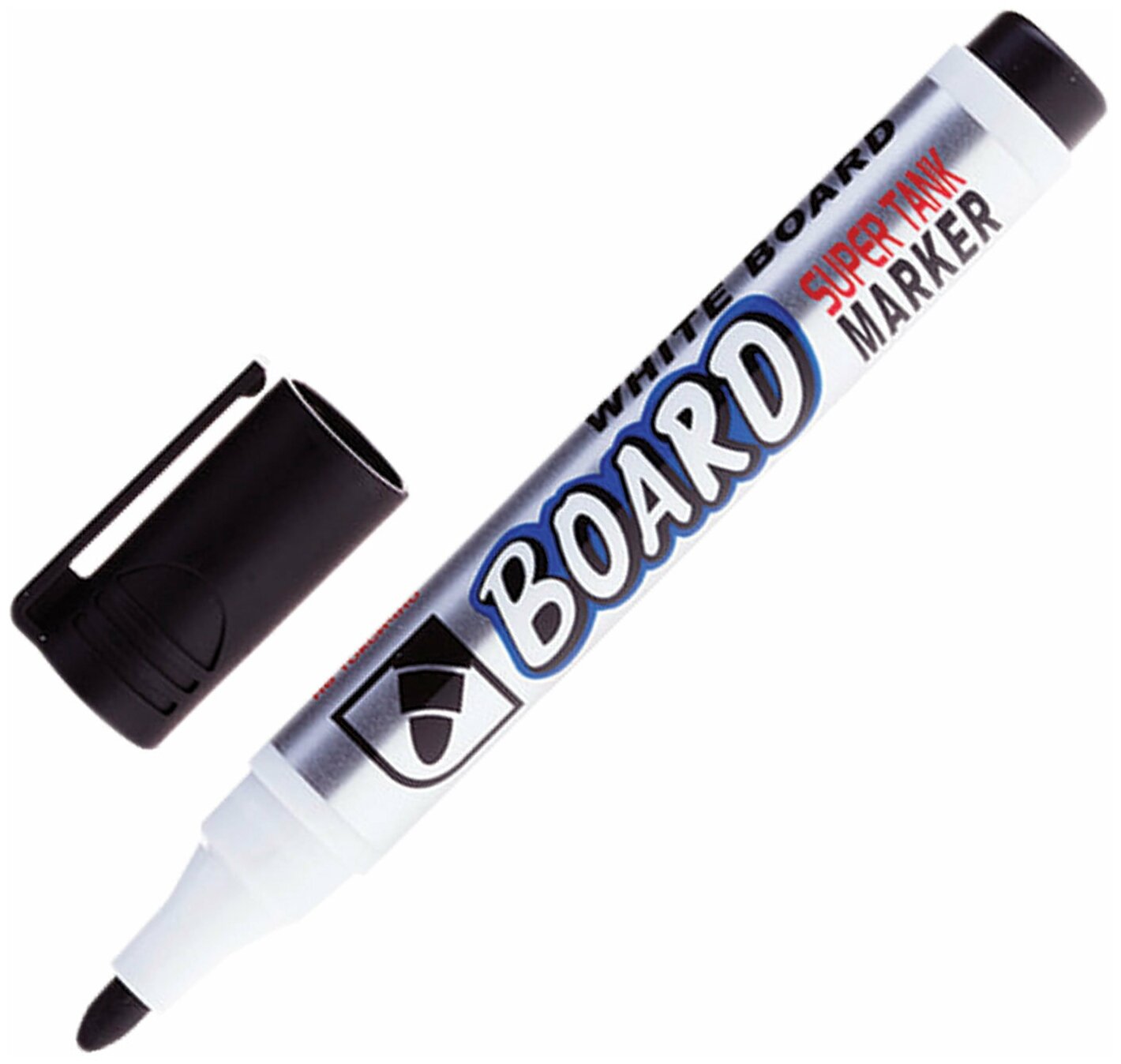Маркер для доски Crown "Multi Board", черный, с клипом, круглый наконечник, 3 мм (CBM-1000)