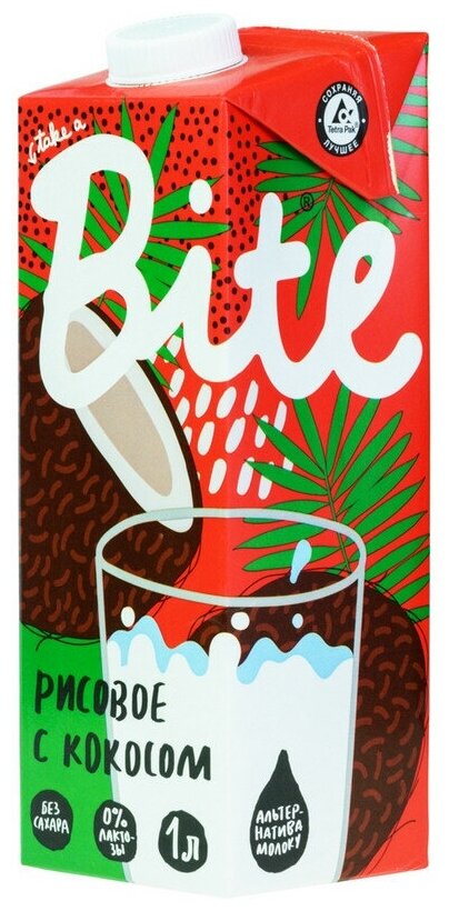 BITE Напиток Кокосовый с Рисом ультрапастеризованный 1л - фотография № 10