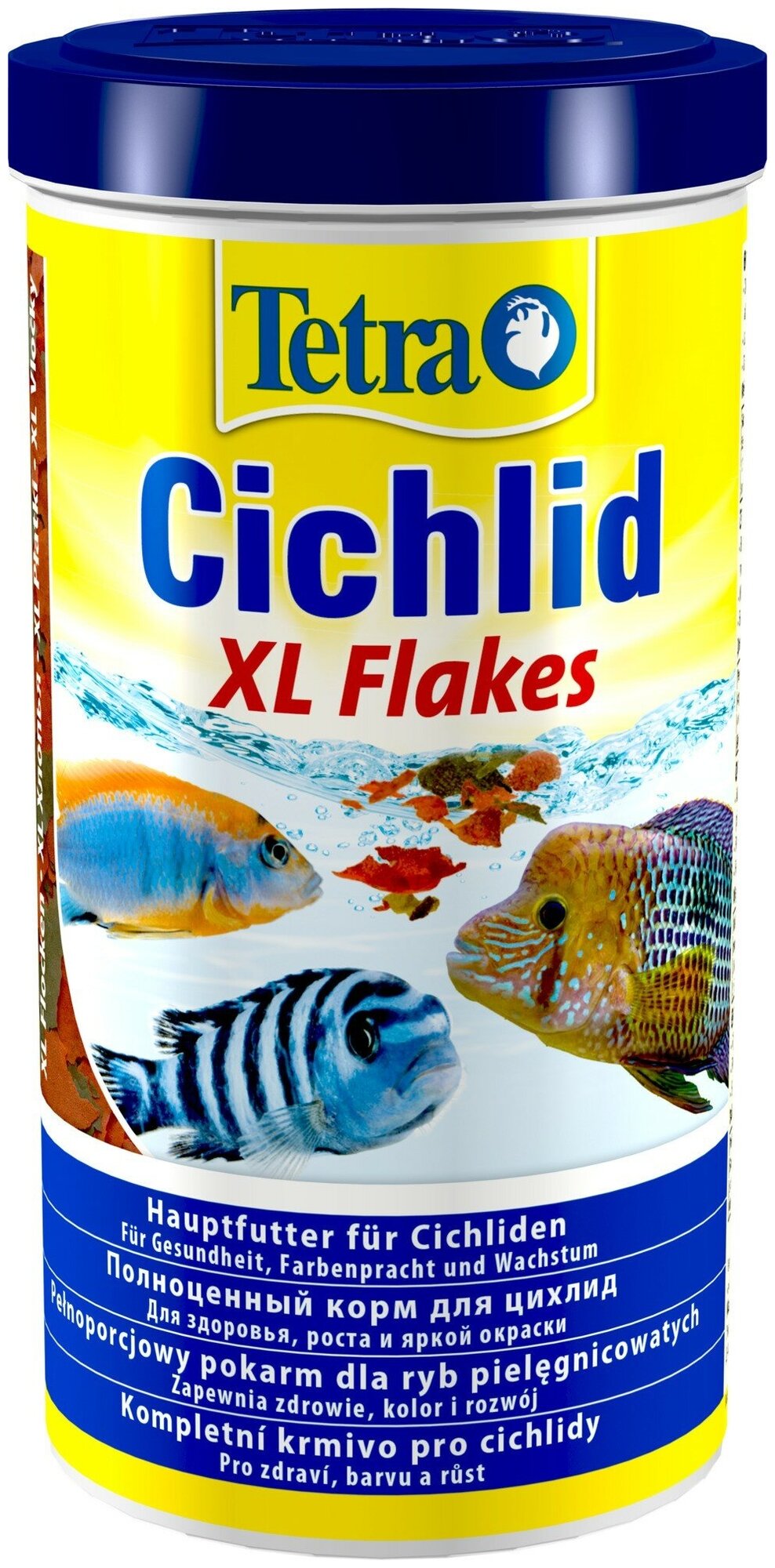 Корм Tetra Cichlid XL Flakes 1000 мл, хлопья для крупных цихлид