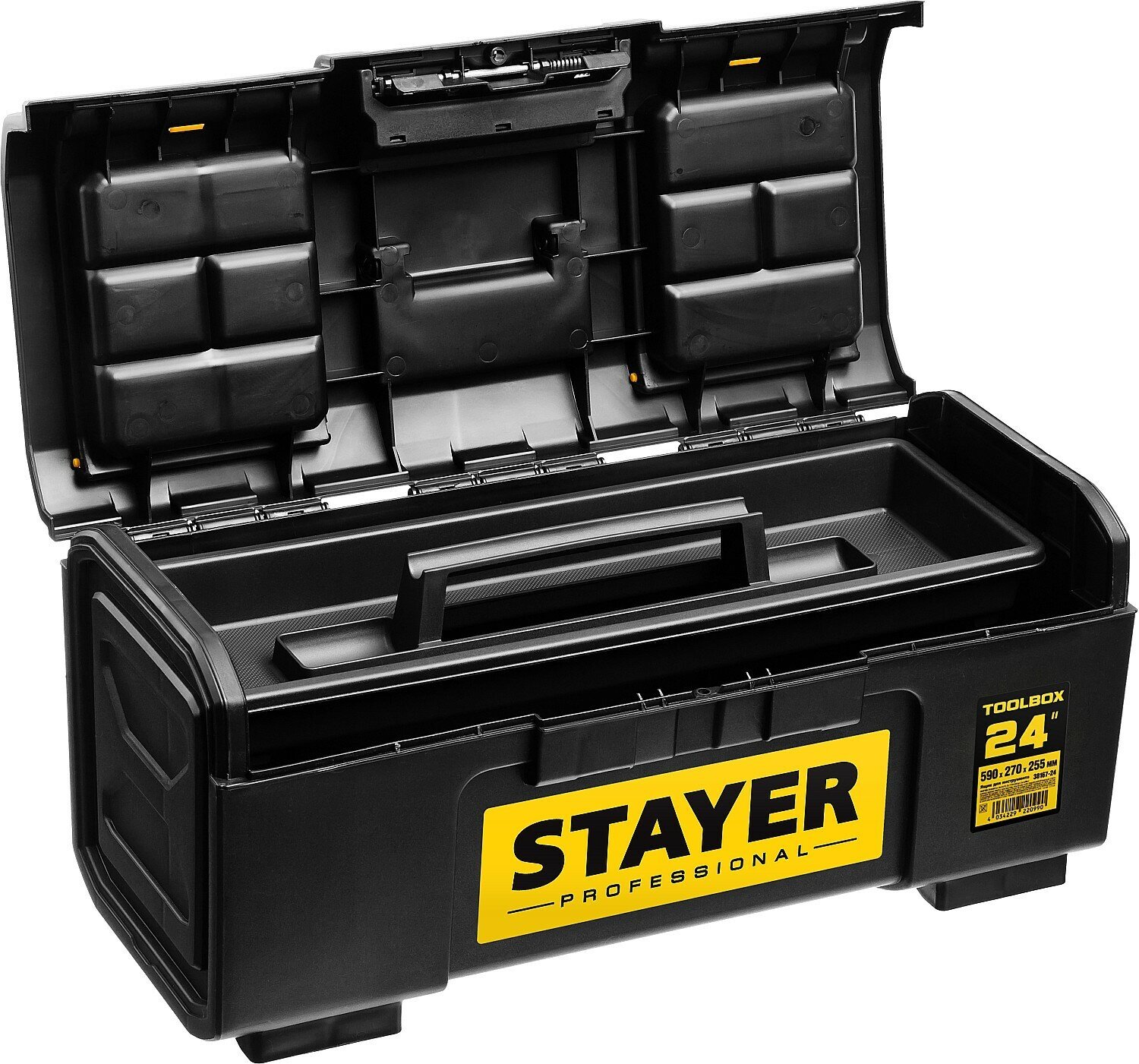 STAYER TOOLBOX-24, 590 х 270 х 255, пластиковый ящик для инструментов, Professional (38167-24)