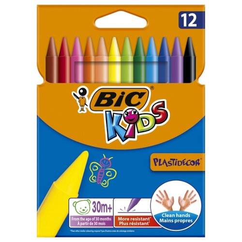 Мелки цветные BIC Kids Plastidecor 12 цв