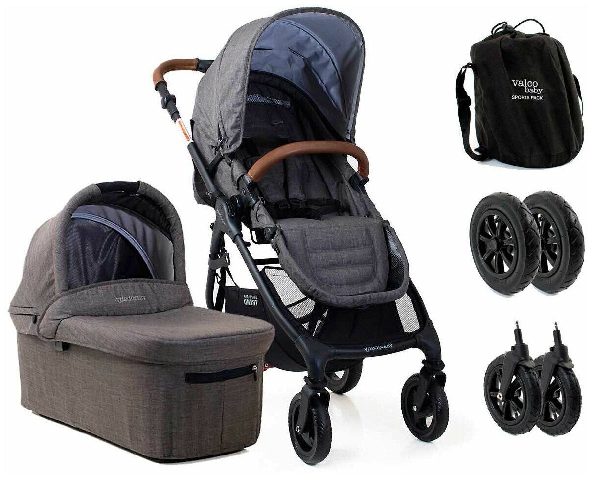 Детская коляска 2-в-1 Valco Baby Snap 4 Ultra Trend + Sport pack, цвет Charcoal