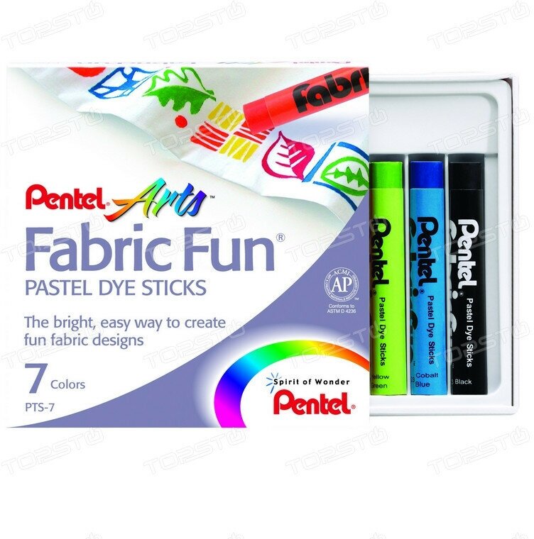 Пастель "Pentel" для ткани FabricFun Pastels 7 цв. PTS2-7