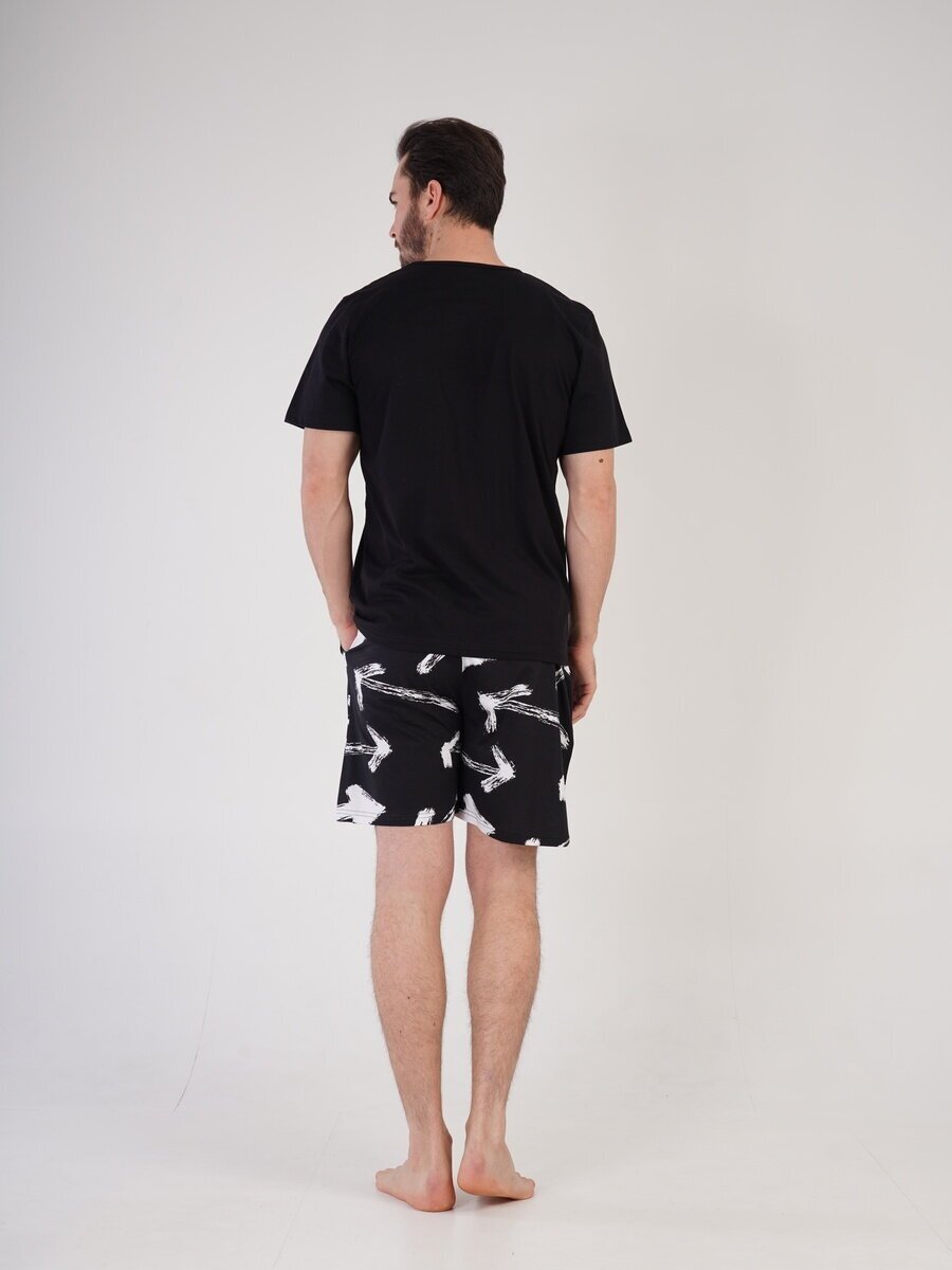 Комплект с шортами VIENETTA MAN 211521_1091 черный XL - фотография № 3