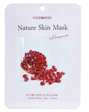 Тканевая маска с экстрактом граната [FoodaHolic] Pomegranate Nature Skin Mask