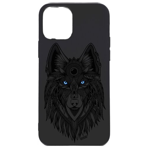 фото Ультратонкая защитная накладка gleam 3d для apple iphone 12 / 12 pro с принтом "grand wolf" gosso