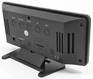 Характеристики модели Часы настольные VST 888Y черный/зеленый на Яндекс ...