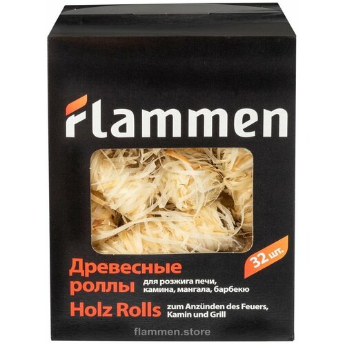 Роллы для розжига Flammen (32 шт) специальное чистящее средство heitmann для духовки гриля мангала камина и посуды 400мл