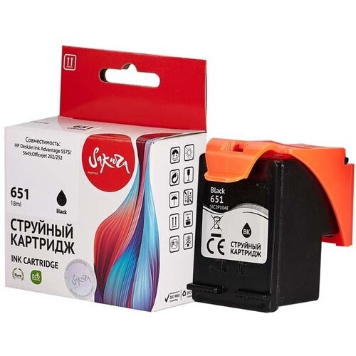 Картридж 651 для HP OfficeJet 202, DeskJet 5575 C2P10AE Sakura черный