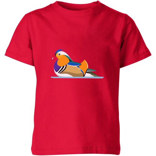 Футболка Us Basic, размер 8, красный мужская футболка утка мандаринка xl серый меланж