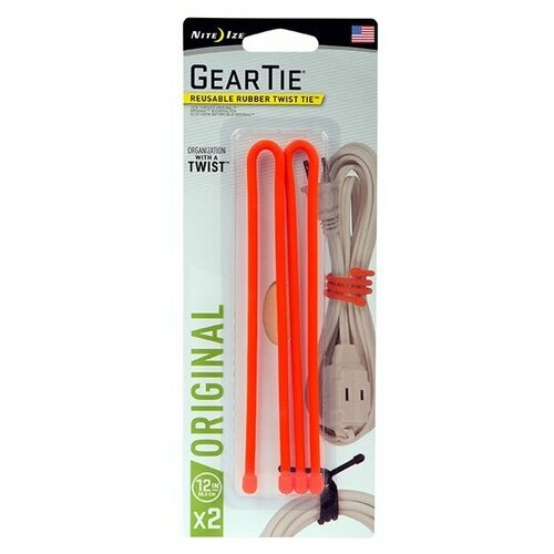 фото Хомут Nite Ize Gear Tie (12" x 2 шт.) оранжевый