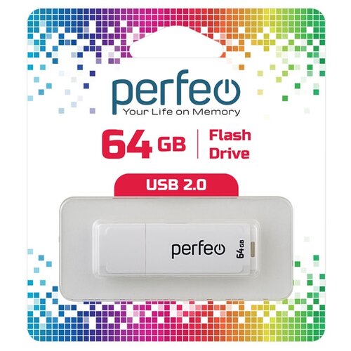 флешка perfeo c04 32 гб white Флешка Perfeo C04 64 ГБ, white