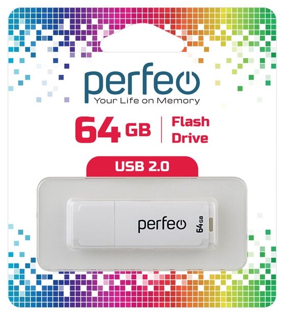 USB флешка Perfeo USB 64GB C04 White