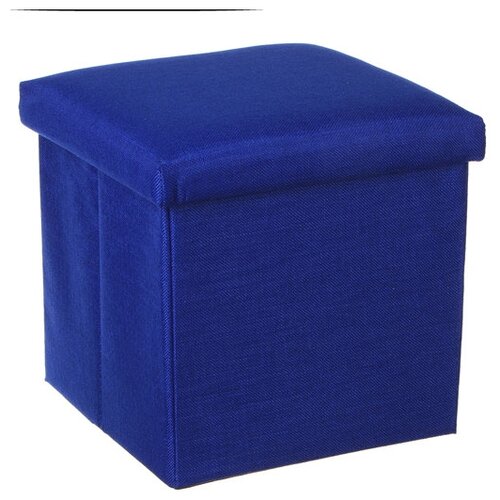 Пуфик-куб складной, ПУ, искусственный лён, картон, 30 30 30см, до 100 кг