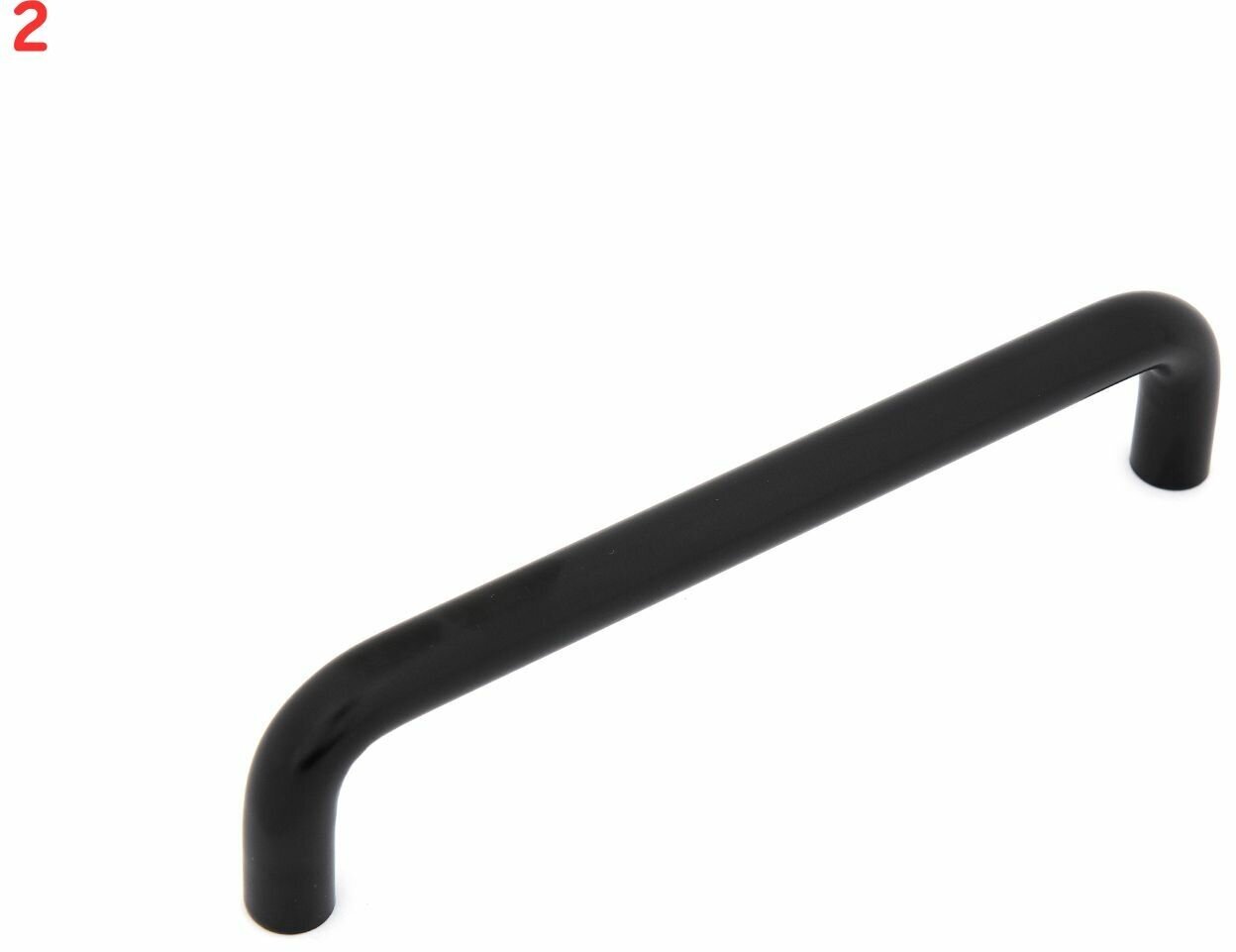 Ручка-скоба мебельная ADD10.128. BLMATT 128 мм, цвет матовый черный (2 шт.)