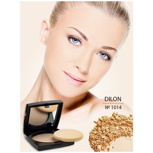 Dilon Пудра компактная Silk Touch, матирующая, шелковистая тон 1014
