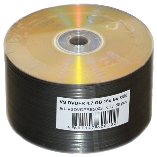 VS Диск DVD+R VS 4.7 Gb, 16x, Bulk (50), (50/600) (VSDVDPRB5003) [10000043061]