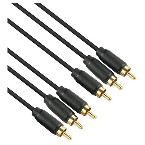 фото Кабель Mobiledata 3xRCA - 3xRCA (3RCA-3RCA-GS) 1.8 м черный