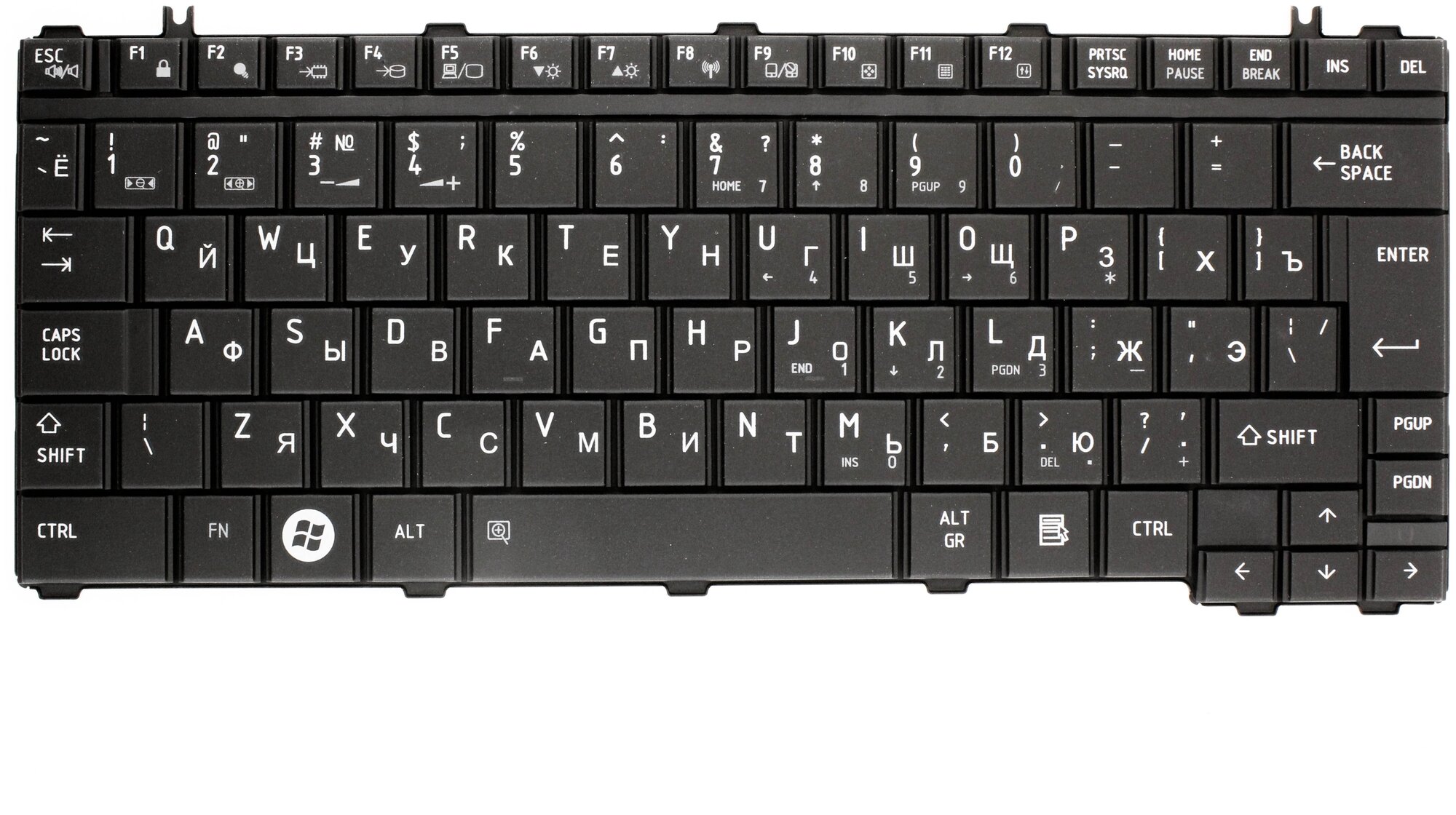 Клавиатура для ноутбука Toshiba A600 U400 U500 глянец p/n: V101462AK1, 0KN0-VG1RU01, MP-08H56SU6920