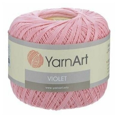 YarnArt Пряжа "Violet" 100% хлопок 282м/50гр (6313 св розовый)