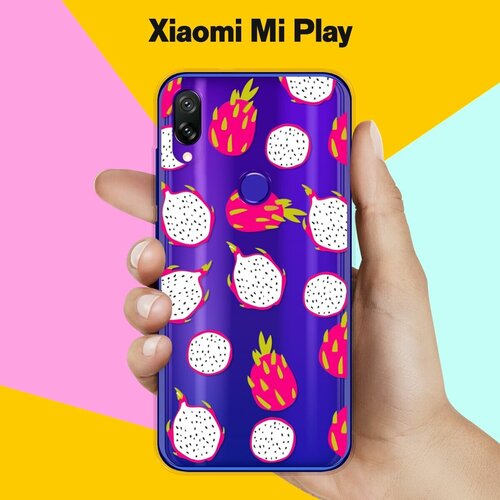 Силиконовый чехол на Xiaomi Mi Play Драгонфрут / для Сяоми Ми Плей силиконовый чехол на xiaomi mi play акулы 10 для сяоми ми плей