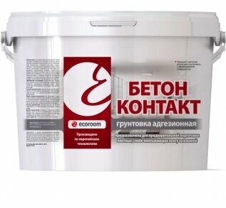 Грунтовка акриловая ecoroom Бетон-контакт, 8кг
